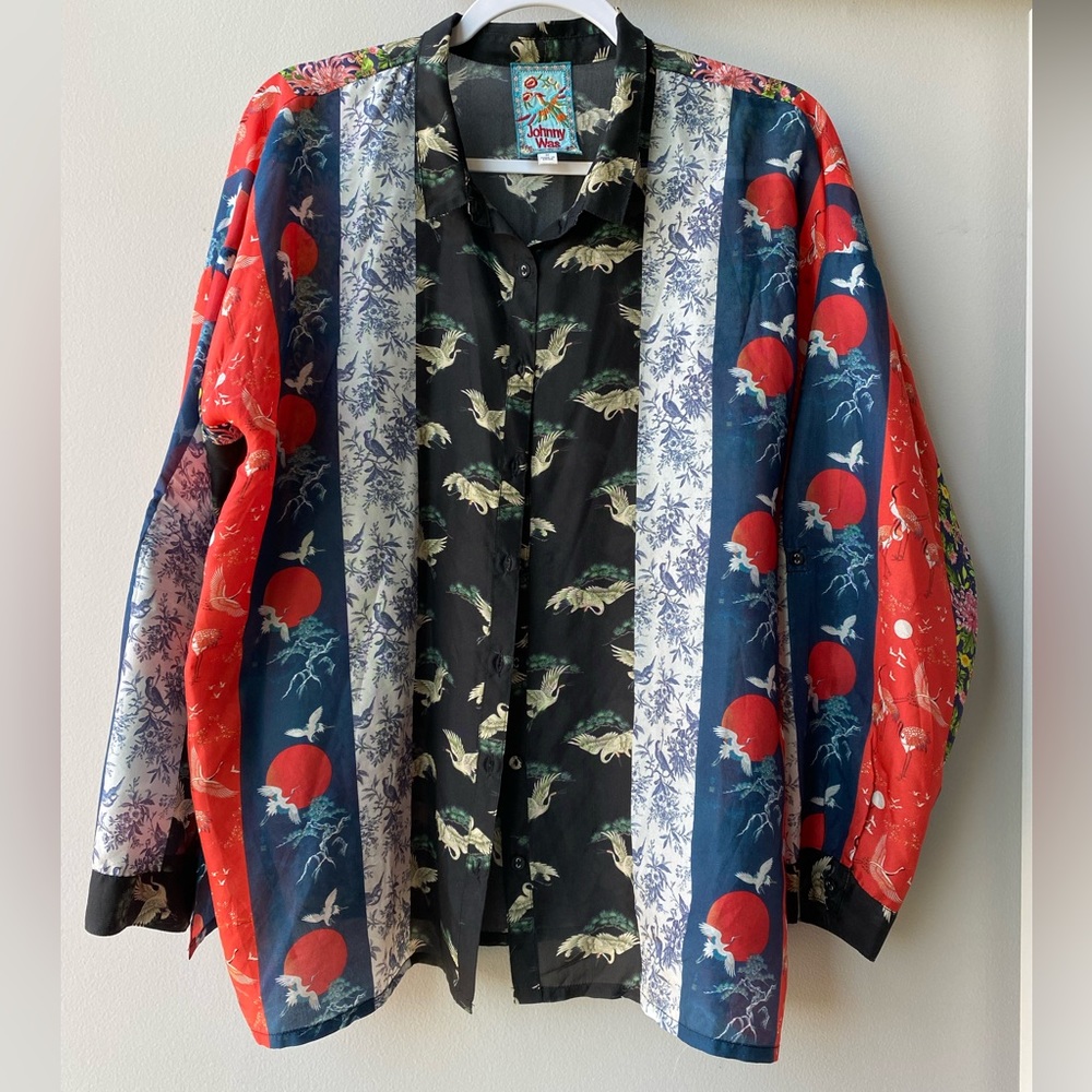 Johnny was button-down blouse, size medium